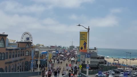 Walking Along Santa Monica Pier