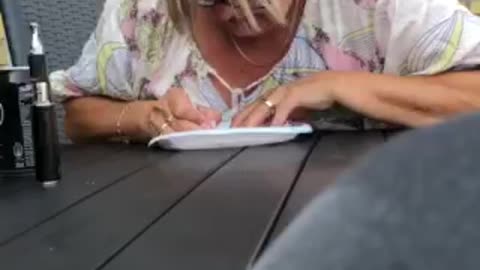 My mother began to brush her nail polish but she hates if you touch her nails