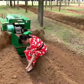 Multi-functional trenching machine | Drain making tiller machine #tiller #shorts