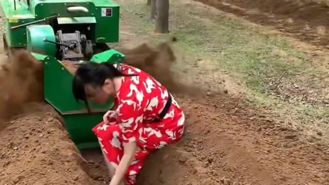 Multi-functional trenching machine | Drain making tiller machine #tiller #shorts
