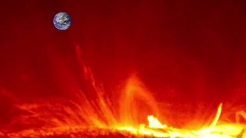 A giant plasma eruption from the sun.🔥