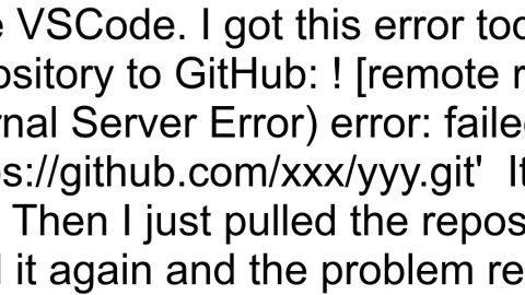 GERRIT remote rejected HEAD gt refsformaster internal server error