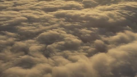 sunset view from airplane window