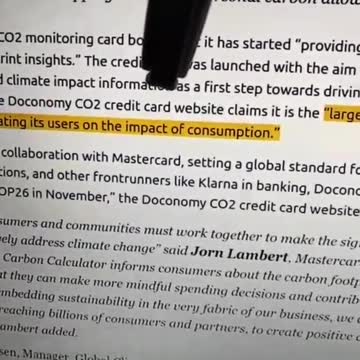 FINANCIAL LOCKDOWNS - IT'S "FOR THE PLANET"