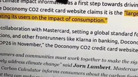 FINANCIAL LOCKDOWNS - IT'S "FOR THE PLANET"