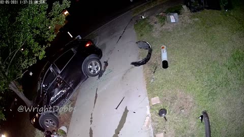 Car Hits House then Drives Away
