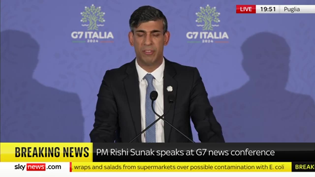 G7 summit- 'Stakes could hardly be higher,' says Rishi Sunak in Italy Sky News