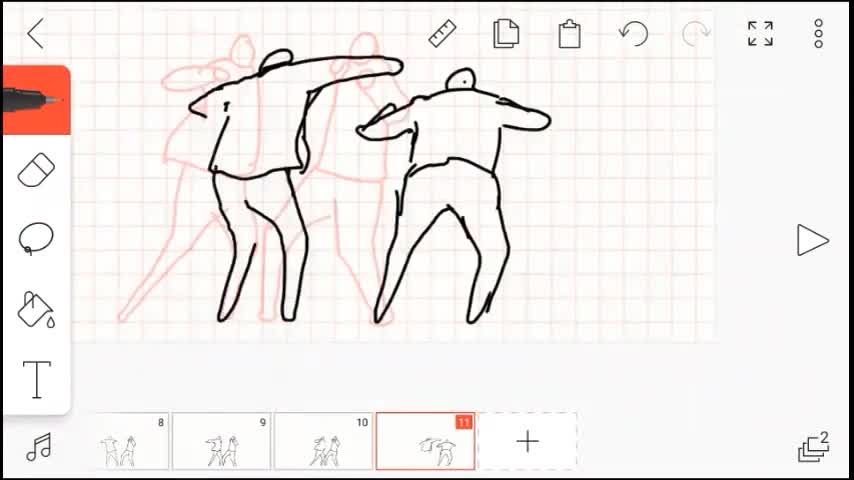 Pagination to make the actions of each character