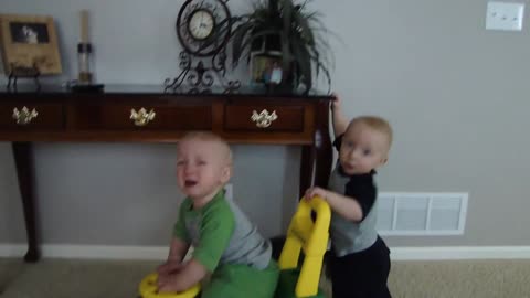 Chowen Twins and John Deere Tractor