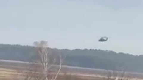 An air attack by a helicopter on a Russian unit that landed near the Prodi region