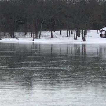 Frozen singing lake