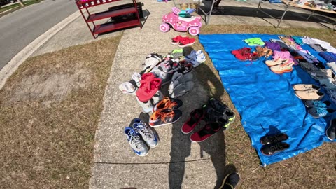 He got robbed at his garage sale