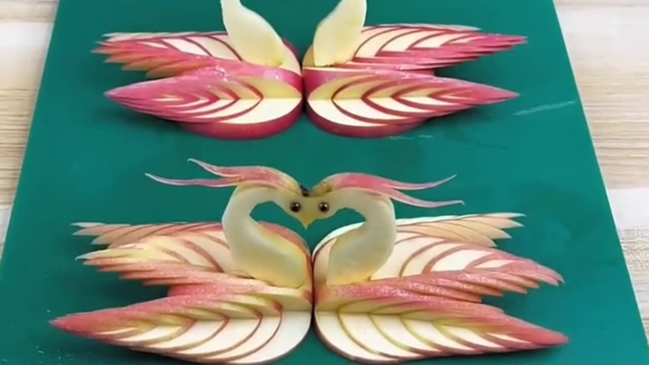 Amazing Fruits Cutting Art Videos Cutting Apple Fruit With Unique Style