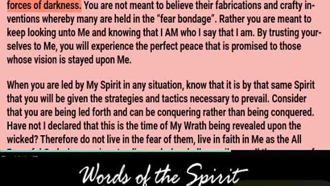 Words of the Spirit. June 24 2022