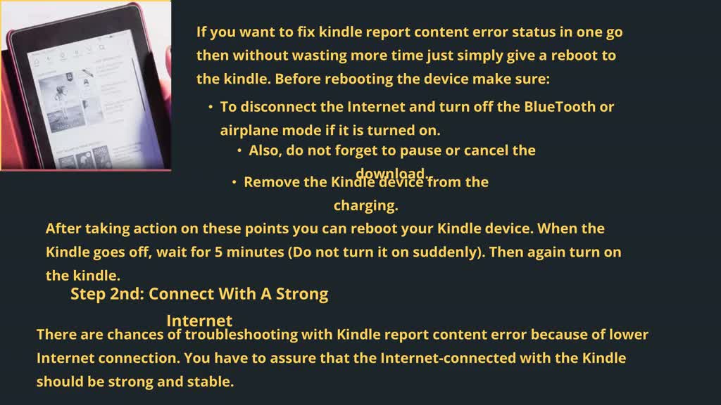 Solve Kindle Report Content Error