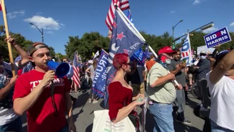 “STOP BEING BABIES” Biden Supporters Chant At Trump Supporters Austin TX