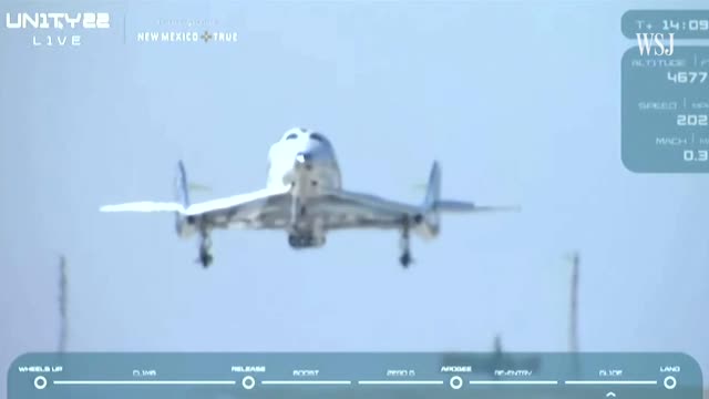 Richard Branson Float in Space During Virgin Galactic Flight