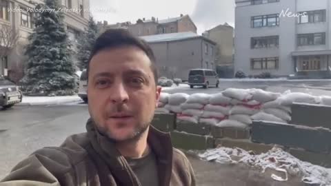 Ukraine President Zelensky welcomes Spring in Kyiv