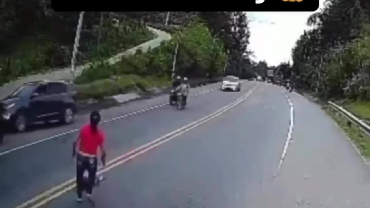 Kid Saved When Hit By Biker