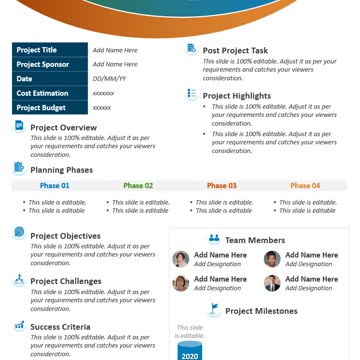 One Page Lesson Learned in Project Management PowerPoint Template
