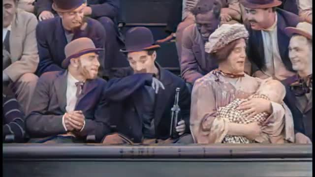 A Night in the Show (1915) | Charlie Chaplin | - color