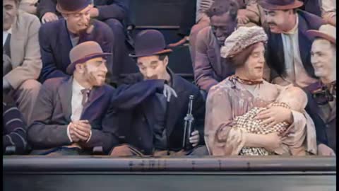 A Night in the Show (1915) | Charlie Chaplin | - color