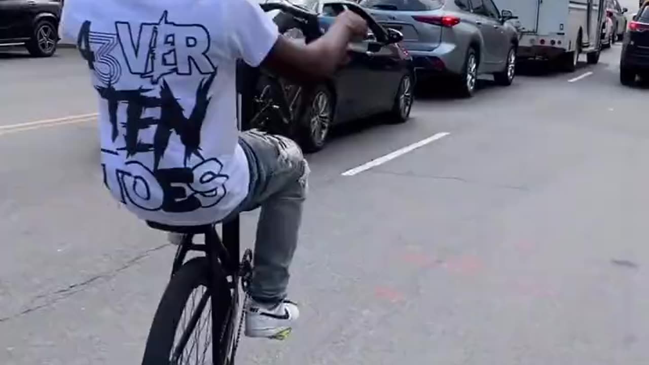 Biking Thru Traffic