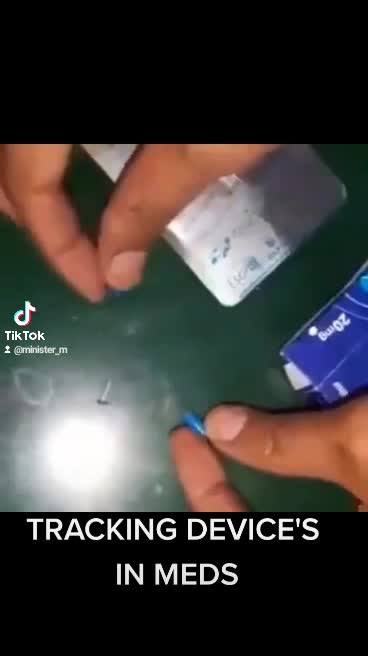 Grain of rice tracking devices in medications