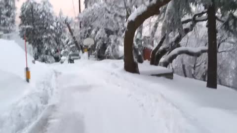 Running Springs, CA snow fall