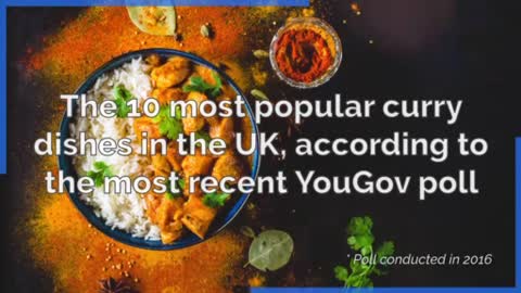 The 10 most popular curry dishes in the UK, according to the most recent YouGov