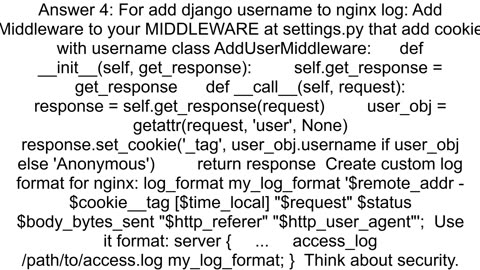 Injecting app level usernameuserid into nginxApache log