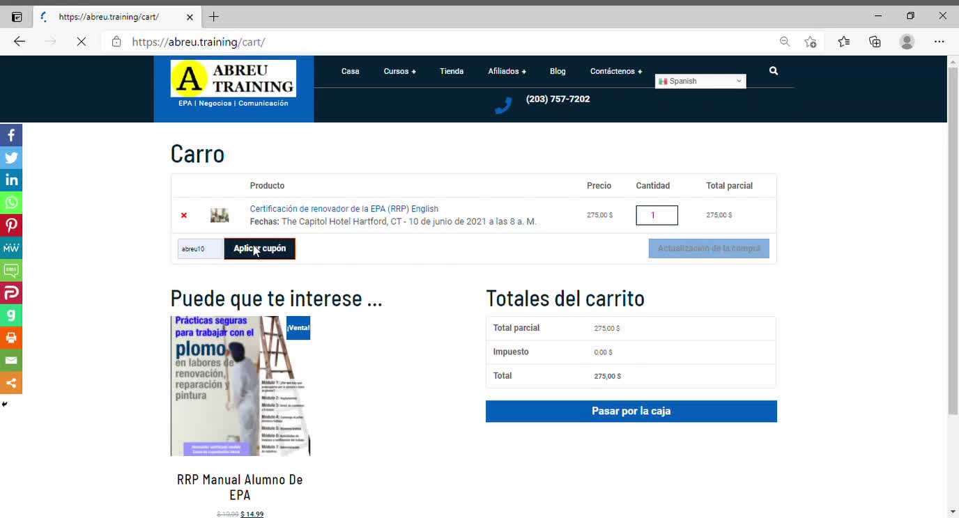 Registrarse EPA RRP