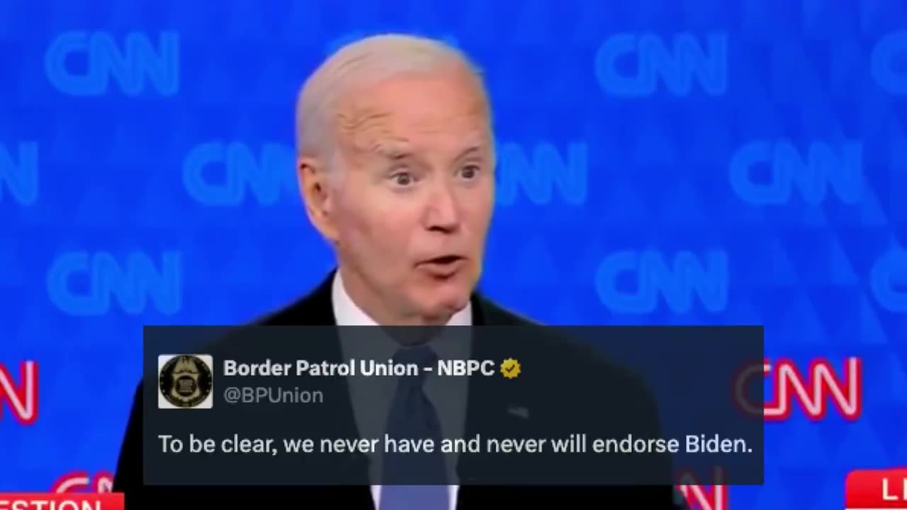 Biden Falsely Claims Border Patrol Endorsed Him