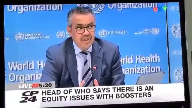 THE HEAD OF THE WHO ADMITS THAT BOOSTER SHOTS ARE USED TO KILL CHILDREN