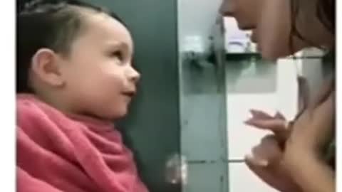 FUNNY VIDEO -BABY DOESN'T TALK MOM #SHORT