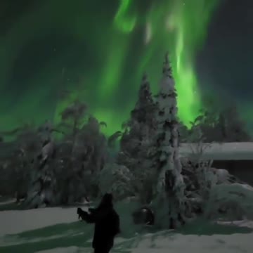 At the north pole you can see the beautiful northern lights