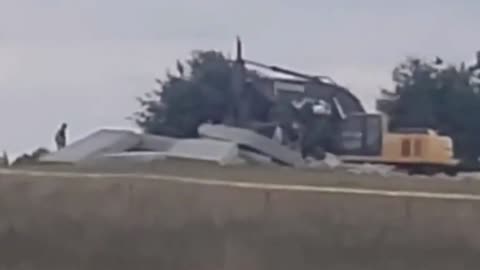 This Bulldozer Just Took Down The Rest Of The Georgia Guidestones After Someone Destroyed