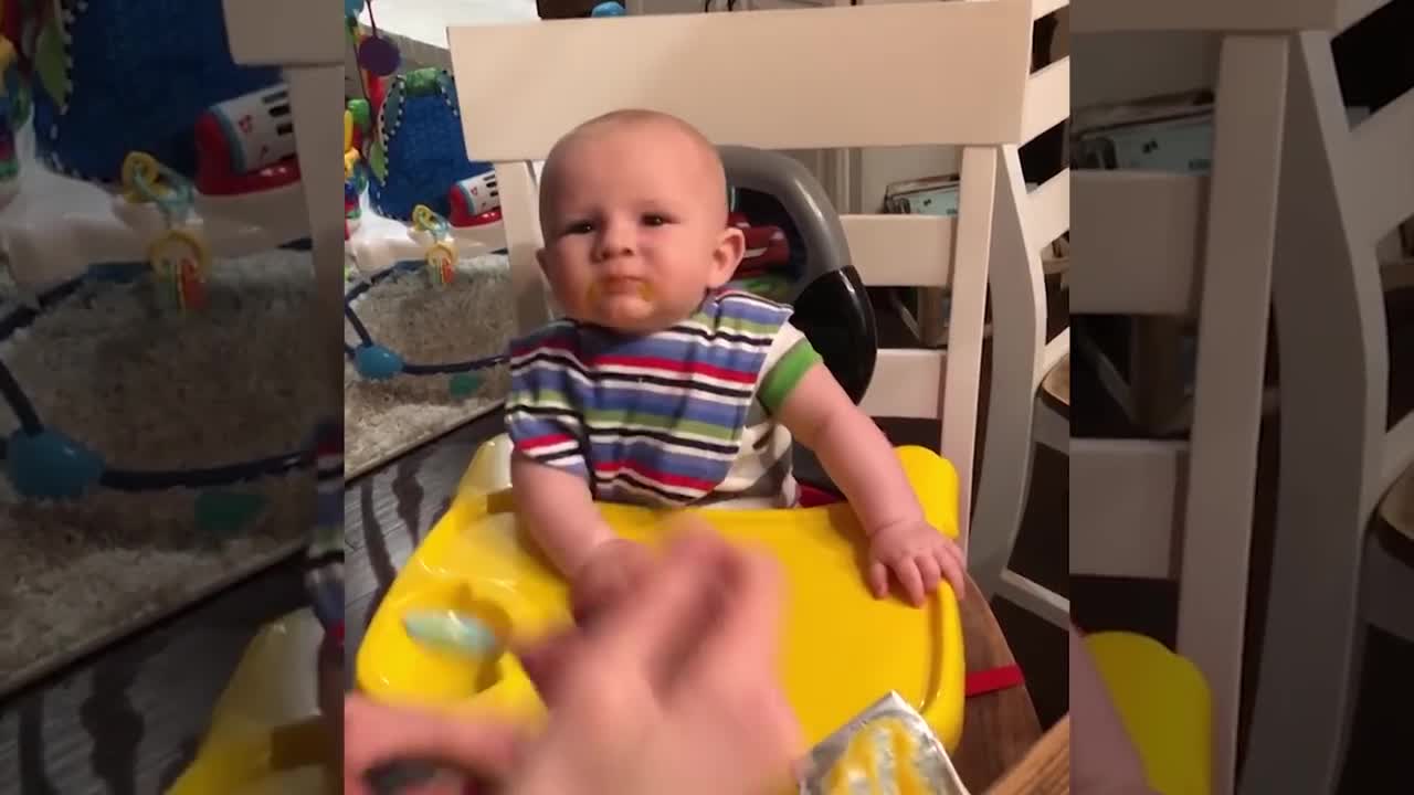 Babies sour face