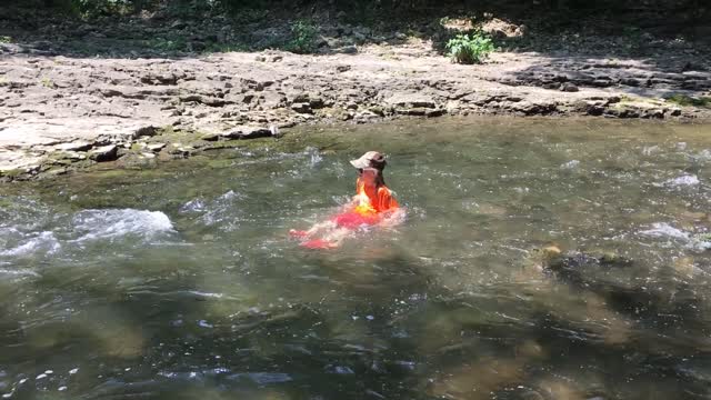 Creek wading! Awesome day for an exploration adventure!