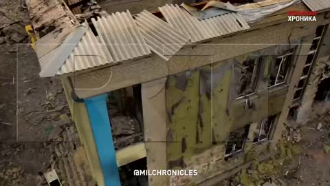 Ukraine War - The city of Volnovakha from a bird's eye view after the destruction