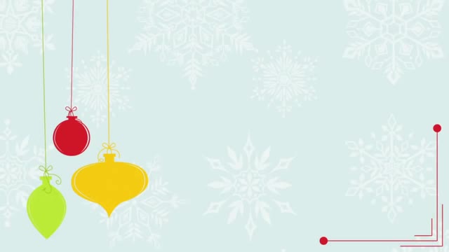 Retro Holiday Ornaments Moving Background - Christmas Loop