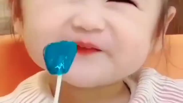 Cute Baby With Lillipop, Cute Smile :)