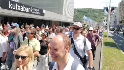 Freedom Rally in San Sebastian Spain