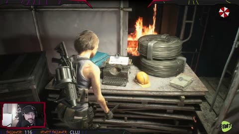 Resident Evil 3 Jill, Nemesis & the flaming Roof