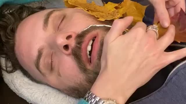 When he SEES his FACE!