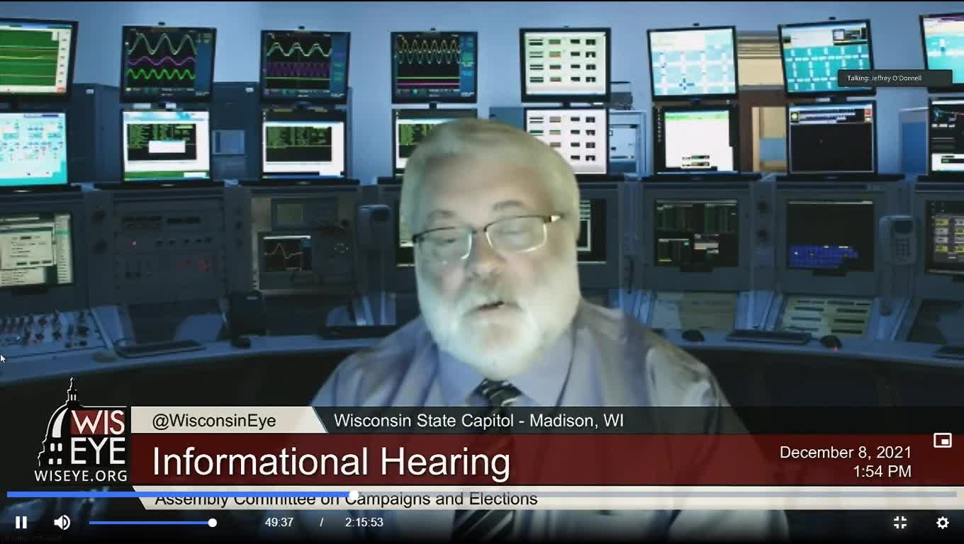 Jeffery O'Donnell Software Engineer Speaking at Election Committee