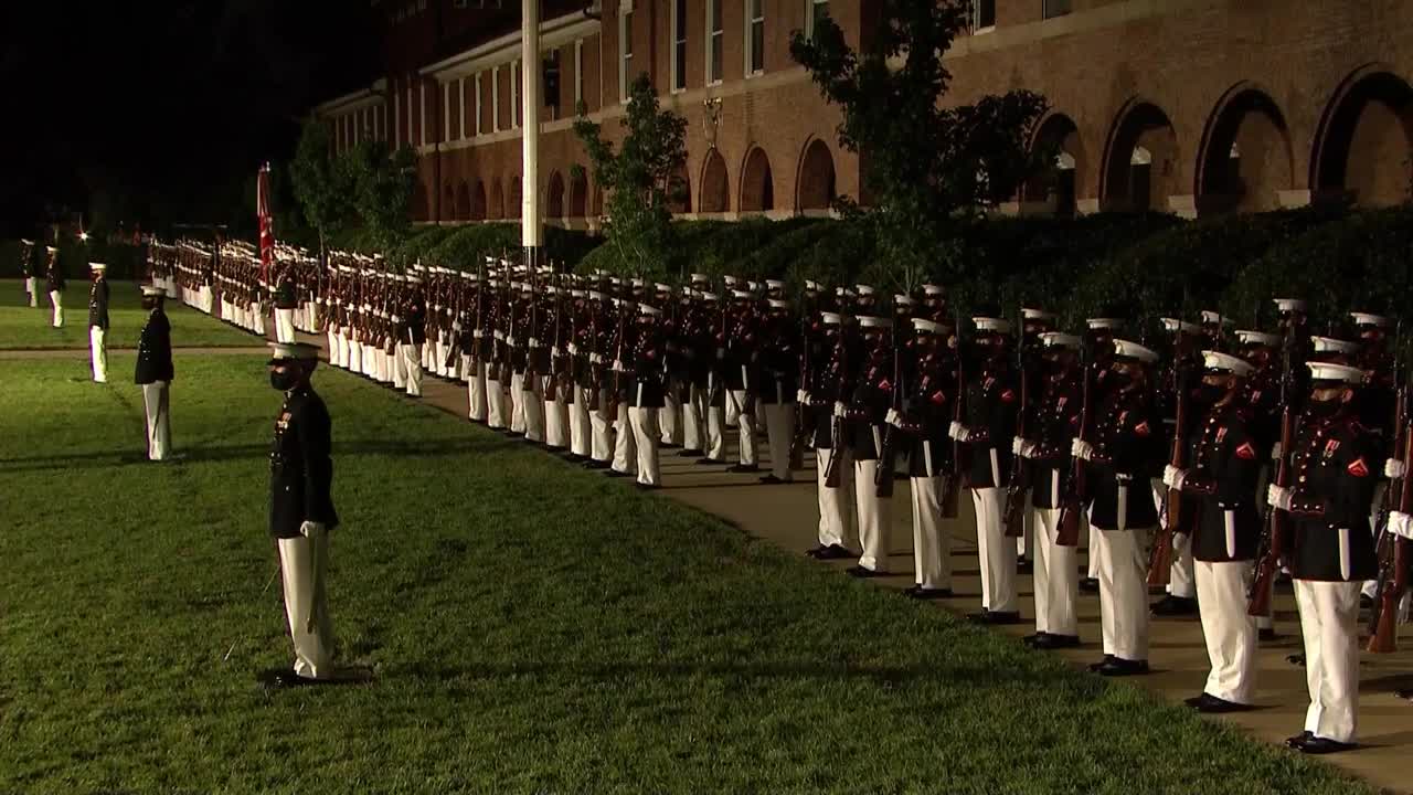 Marine Barracks Washington Evening Parade Masked