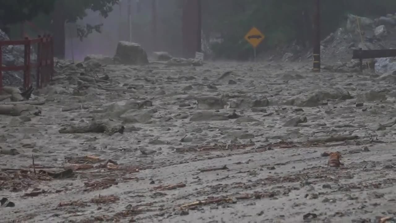 Mudslide in Forest Falls California