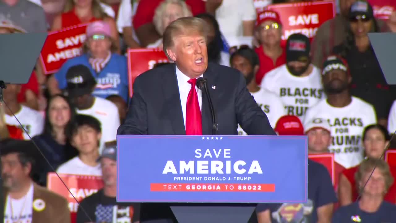 Trump says Stacey Abrams 'might be better than existing governor' Kemp