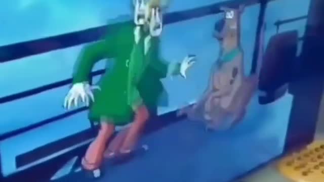 Dog shocking reaction on Scooby dooby show